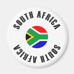 Den Sydafrika flagga rullar Magnet