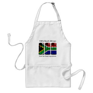 Den Sydafrika flaggakryddan skorrar förklädet Förkläde
