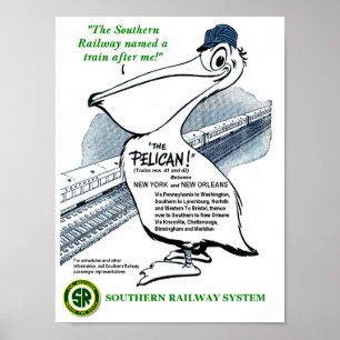 Den sydliga järnvägen reser annonsen poster