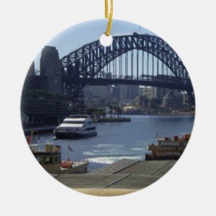 Den Sydney hamnen överbryggar Julgransprydnad Keramik