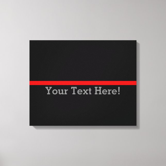 Den symboliska röda linjen anpassar detta canvastryck (Framsida)