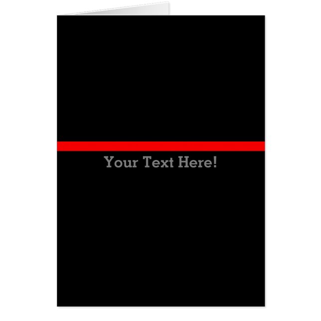 Den symboliska röda linjen anpassar detta hälsningskort (Framsidan)