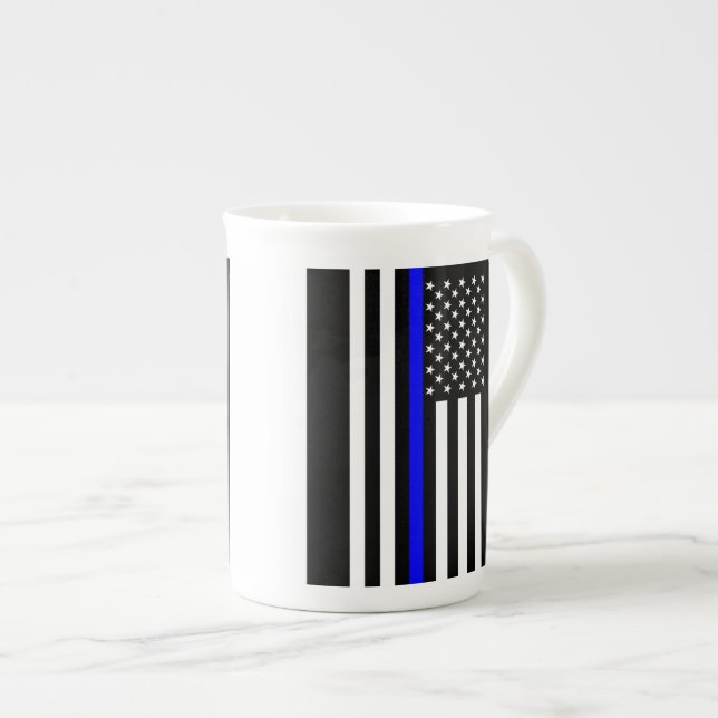 Den symboliska tunna amerikanska Flagga Benporslin Mugg (Framsida höger)