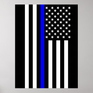 Den symboliska tunna amerikanska Flagga Poster