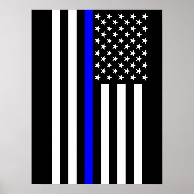 Den symboliska tunna amerikanska Flagga Poster (Framsidan)