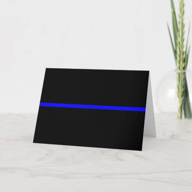 Den symboliska tunna blå linjefält kort (Framsida)