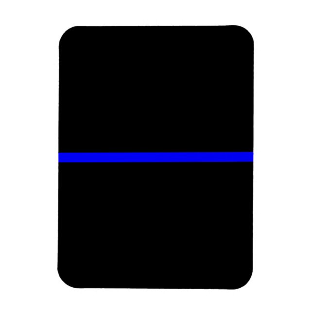 Den symboliska tunna blå linjefält magnet (Vertikal)