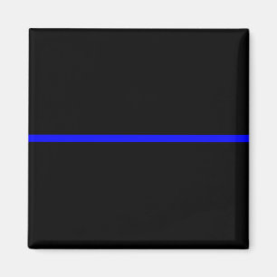 Den symboliska tunna blå linjefält magnet