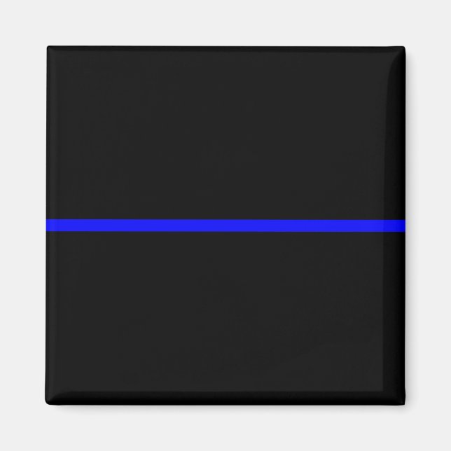 Den symboliska tunna blå linjefält magnet (Framsidan)