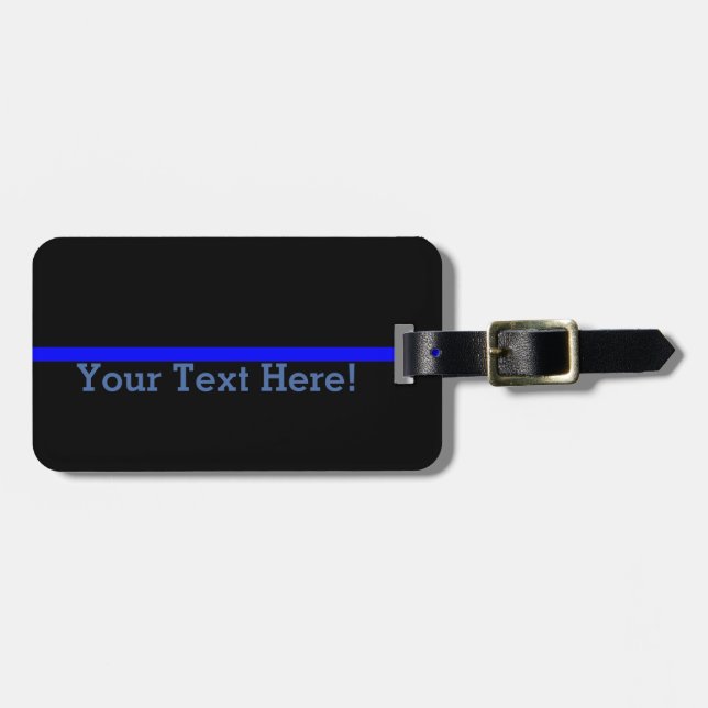 Den symboliska tunna blå linjen anpassar detta bagagebricka (Horisontell Framsida)