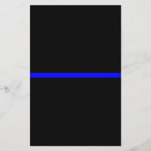 Den symboliska tunna blå linjen på Solid Black Flygblad