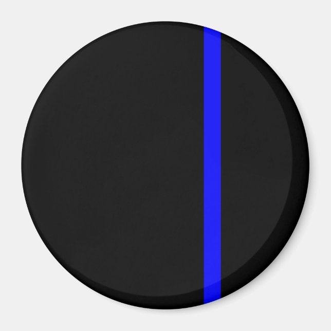 Den symboliska tunna blå linjen på svart magnet (Framsidan)