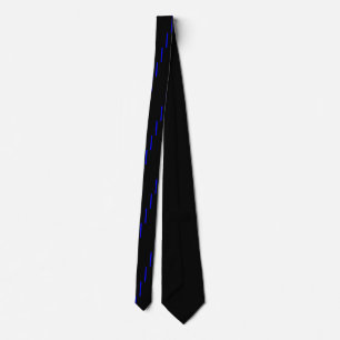 Den symboliska tunna blå linjen på svart slips