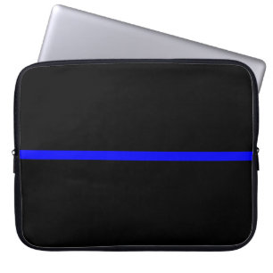 Den symboliska tunna blå linjens uttalande laptop fodral