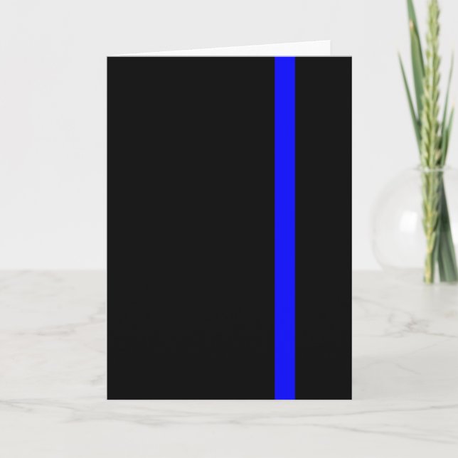 Den symboliska tunna blålinjenlodrät kort (Framsida)