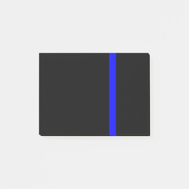 Den symboliska tunna blålinjenlodrät post-it block (Framsida)