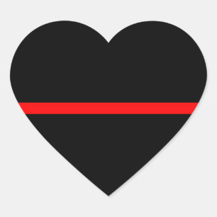 Den symboliska tunna röd linjedekoren på a hjärtformat klistermärke