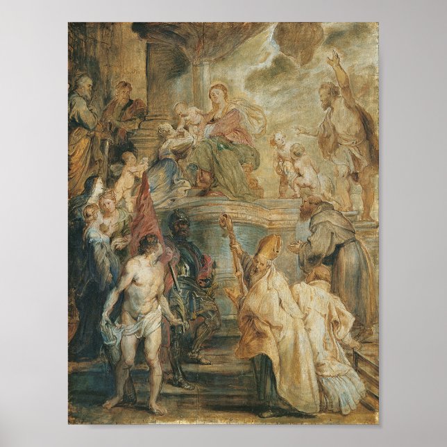 Den sytiska Giftermålen vid St. Catherine Poster (Framsidan)