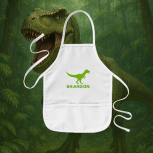 Den T-rex dinosauren lurar förklädet med Barnförkläde