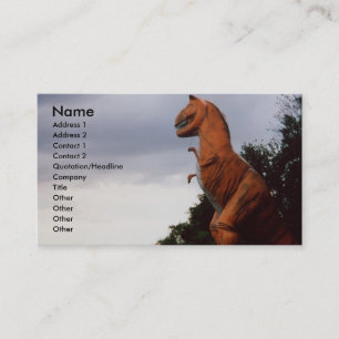 Den T-Rex Dinosaurvisitkorten profilerar Visitkort