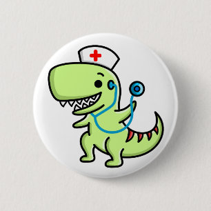 Den T-rex sjuksköterskan knäppas Knapp