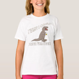Den T-Rex wishen kunde jag dricka denna öl T Shirt