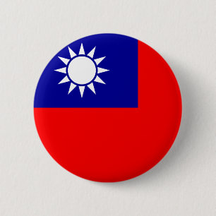 Den Taiwan flagga knäppas Knapp