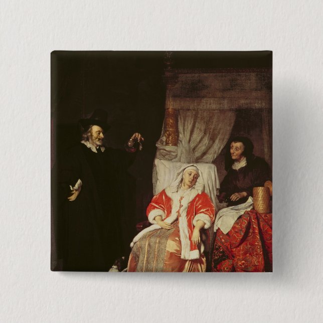 Den tålmodig och doktorn, 1660s knapp (Framsida)