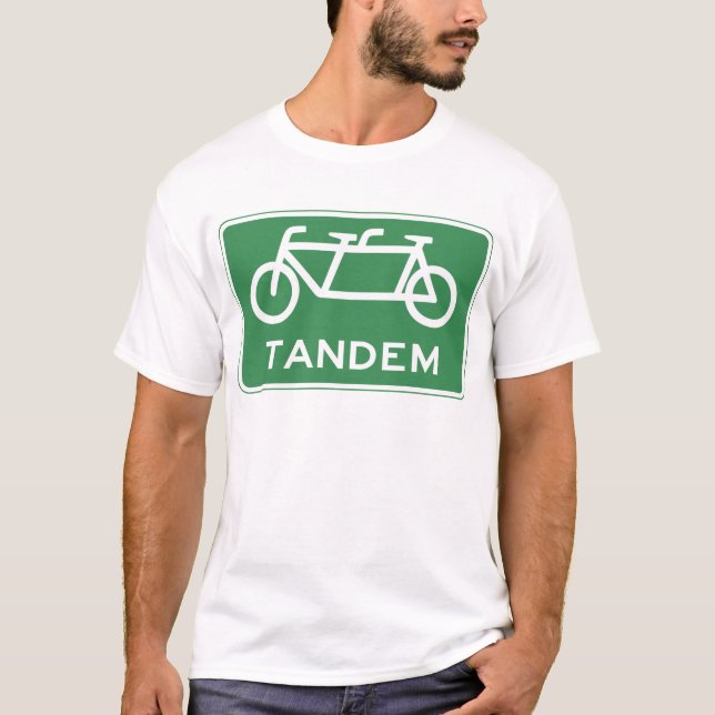 Den tandema cykeln undertecknar t-shirt (Framsida)