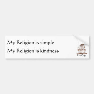 Den Tao hunden min religion är enkel, Bildekal