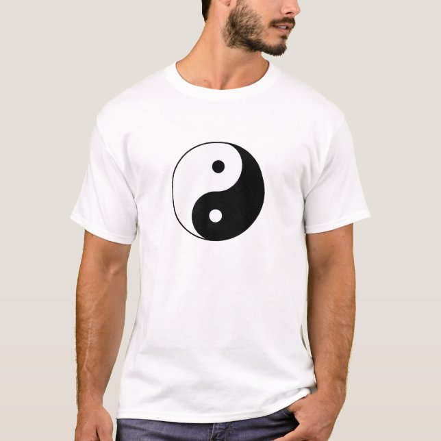 Den Tao Yin Yang skjortan - tända Tee (Framsida)
