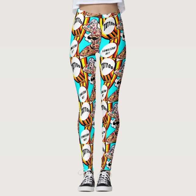 den tatuerade bikinin modellerar leggings (Framsida)