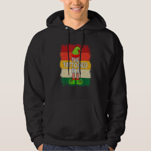Den Tatuerade Tomten Matchande Julfest Tröja Hoodie