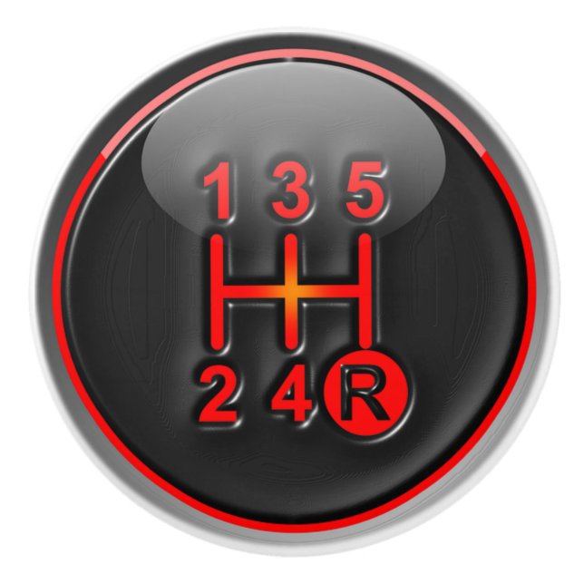 Den tävlings- bilen utrustar förskjutningen knopp (Framsidan)