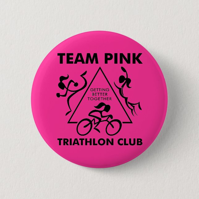 Den TeamPink triangeln knäppas Knapp (Framsida)