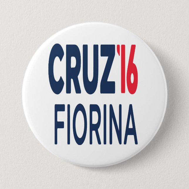 Den Ted Cruz Carly Fiorina 2016 rundan knäppas Knapp (Framsida)