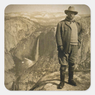 Den Teddy Roosevelt glaciären pekar den Yosemite Fyrkantigt Klistermärke