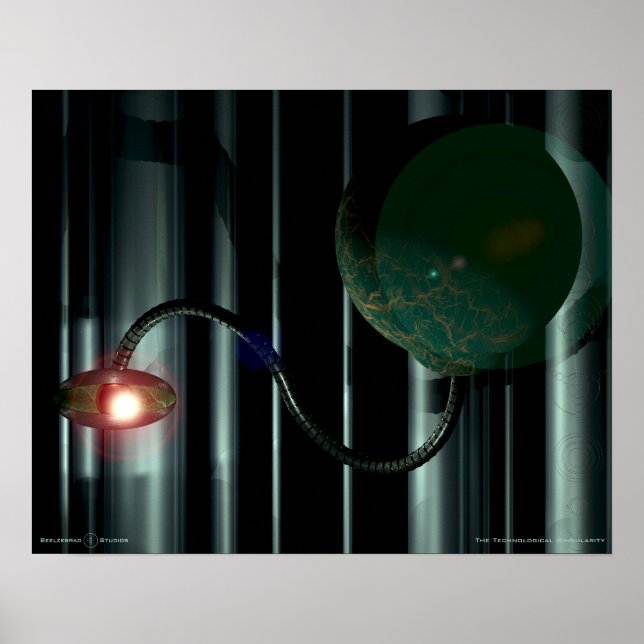 Den teknologiska singulariteten poster (Framsidan)