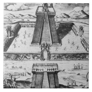 Den Templo borgmästare på Tenochtitlan Kakelplatta
