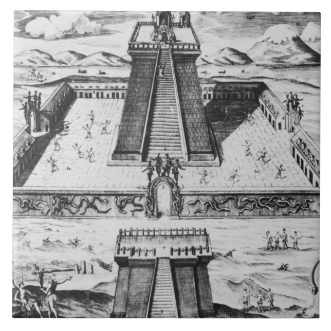 Den Templo borgmästare på Tenochtitlan Kakelplatta (Framsidan)