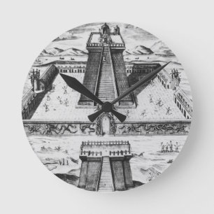Den Templo borgmästare på Tenochtitlan Rund Klocka