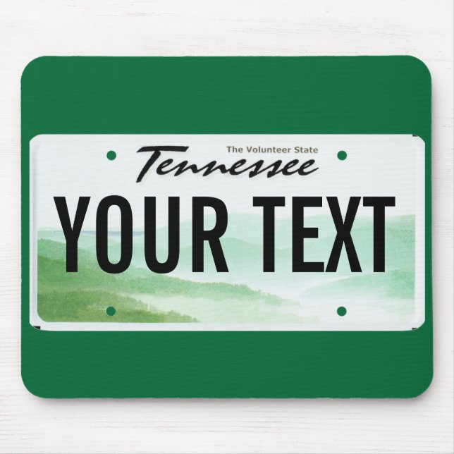 Den Tennessee registreringsskyltmusen vadderar Musmatta (Framsidan)