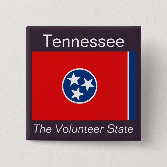 Den Tennesseean flagga knäppas Knapp (Framsida)