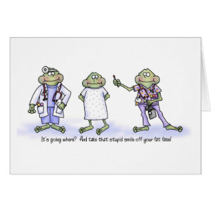 Den termometer går VAR?  Roliga grodor Hälsningskort