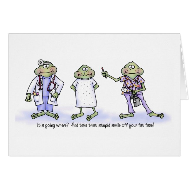 Den termometer går VAR?  Roliga grodor Hälsningskort (Framsidan Horizontal)