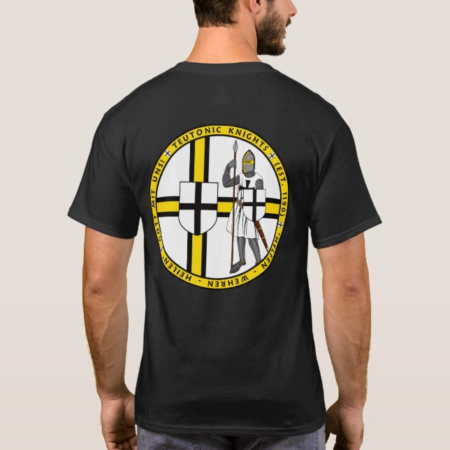 Den Teutonic riddaren med vapenskölden förseglar T Shirt (Baksida)