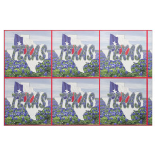 Den Texas Bluebonnetsflagga och landskap tyg