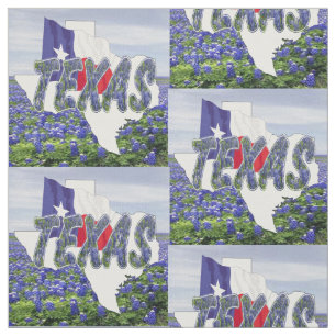 Den Texas Bluebonnetsflagga och landskap tyg 4,5",
