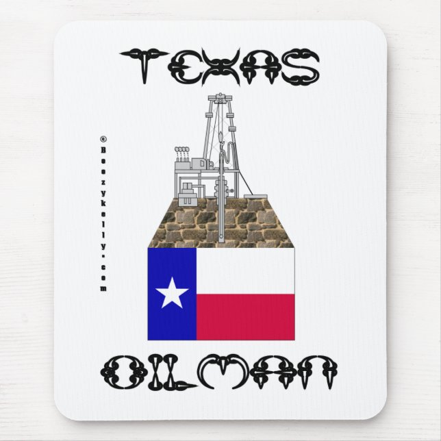 Den Texas oilmanen, oilfielden Mousepad, olja, Musmatta (Framsidan)