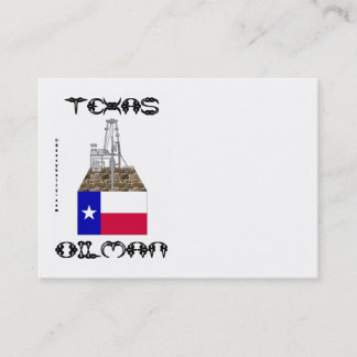 Den Texas oilmanen, visitkortar, olja, gasar, Visitkort